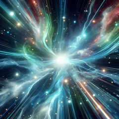 Naklejka premium Futuristic data-themed abstract background with a digital art concept 