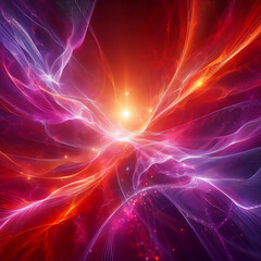 Fototapeta premium red and purple energy wave concept art, background or wallpaper, waves and spiral abstract art 