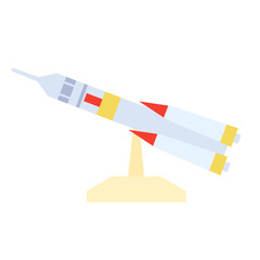 Statue of a rocket vector illustration. Simple and minimalistic rocket statue icon