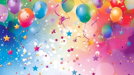 birthday, celebration, background, balloon, party, fun, decoration, celebrate, confetti, event, greeting, happy, design, invitation, surprise, happy birthday, element, gift, illustration, card, vector