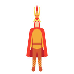 Issyk Golden Man vector illustration. Simple and minimalistic golden man icon