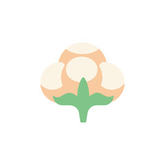 Cotton vector illustration. Simple and minimalistic cotton icon