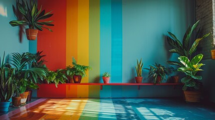 LGBTQA+ , LGBT :  Vibrant LGBTQA+ Photography Studio: Rainbow Backdrops & Pride Props in Photorealism Hyperrealism