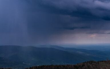 Rain in mountains 