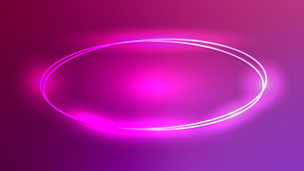 Obraz premium Neon double frame with shining effects 