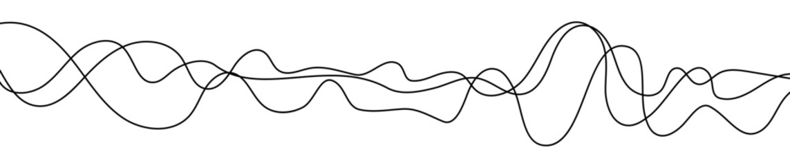 Thin curved wavy lines