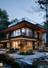 Fototapeta premium A modern style house
