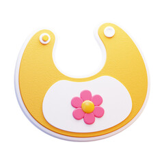 BABY BIB 3D ICON ILLUSTRATION