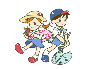 夏休みを楽しむ子供たち