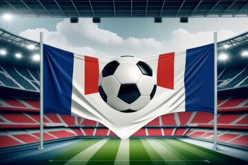Fototapeta premium European Football Championship match banner or poster 
