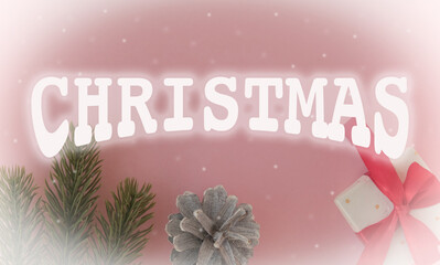 Merry Christmas background with christmas element