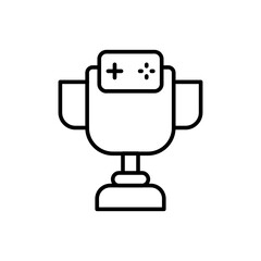 Game trophy outline icons, minimalist vector illustration ,simple transparent graphic element .Isolated on white background