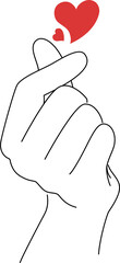 heart emoticon, hand showing heart, fingers showing heart, korean popular heart, k pop heart, heart hand gesture 