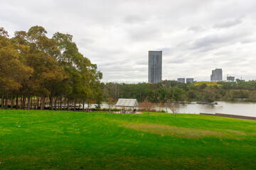 Residential and commercial Apartment building in inner suburb, Sydney NSW Australia