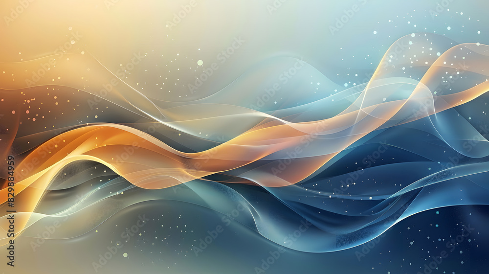 Wall mural abstract wave shapes abstract background. generative ai.