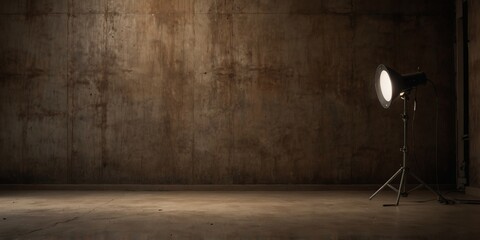 Retro-style brown concrete backdrop with natural wear and tear.
