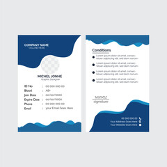 Modern Identity Card template Vector for Employee.