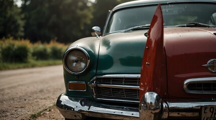 The emotional bond between a person and their classic car, each scratch and dent telling a story of adventures past ai_generated