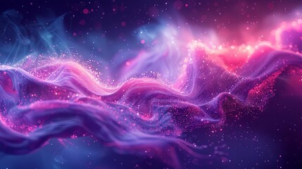 An ethereal dreamscape of swirling stardust. Nebula of purple and pink hues. Soft and delicate, yet full of vibrant energy.