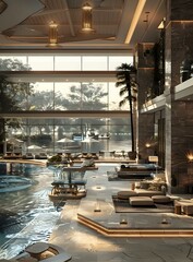 Indoor luxury swimming pool
