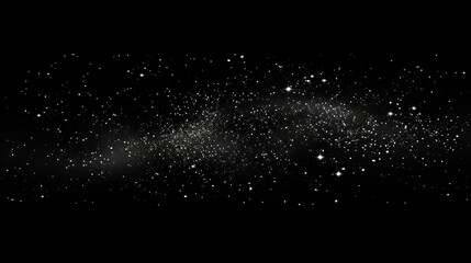 [flat 2d vector illustration of the night sky, celestial style, made of stars, darker around edges, blacker background, darker background, no bloom, no glow, 