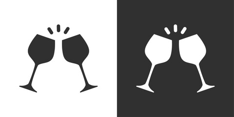 Cheers glass sign icon vector illustration design