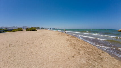 Photography of a beach in Oman Muscat during spring day