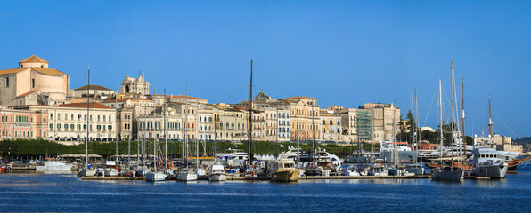  Hafen von Syrakus, Sizilen Italien, Panoramafoto
