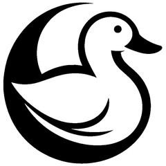 Simple duck logo silhouette