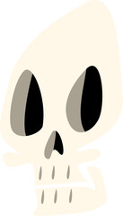 Simple Skull Cartoon Illustration