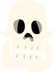 Simple Skull Cartoon Illustration