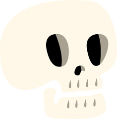 Simple Skull Cartoon Illustration