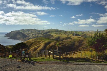 Mill Creek Wind farm across the mountain tops
