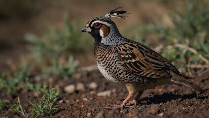  A narrative following the delicate yet resilient journey of a quail navigating its natural habitat ai_generated