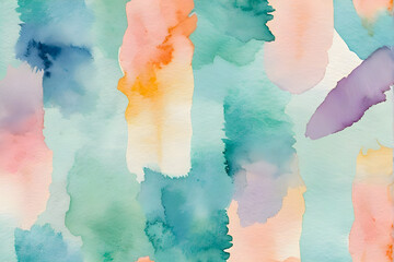 Dynamic Watercolor Symphony - Abstract Vibrancy in Pastel Hues