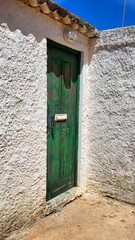Green door in the old city