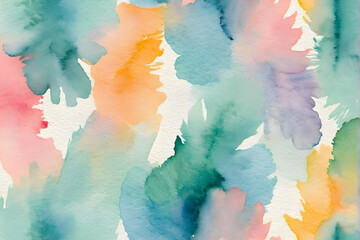 Dynamic Watercolor Symphony - Abstract Vibrancy in Pastel Hues