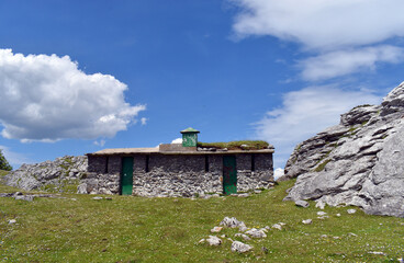 Shepherd's hut in the Urkiola Natural Park. Basque Country. Spain