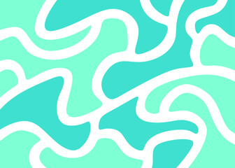 Abstract background with colorful wavy curly lines pattern
