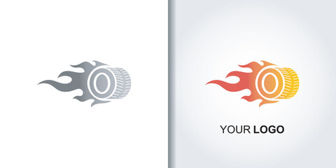 tire speed race logo template