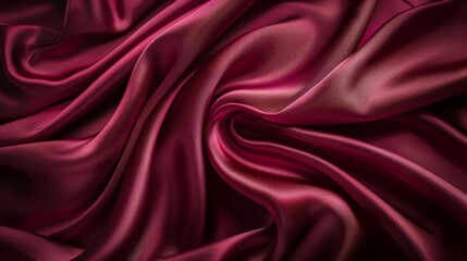 luxurious burgundy silk fabric texture background for romantic and elegant design concepts detailed macro closeup