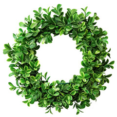 Naklejka premium Green wreath ,isolated on white background