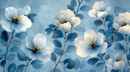 Minimalist Scandinavian floral pattern, clean and simple outlines, muted pastel colors, focus on form and space, delicate flowers, subtle lines, modern and tranquil, light and airy, white .