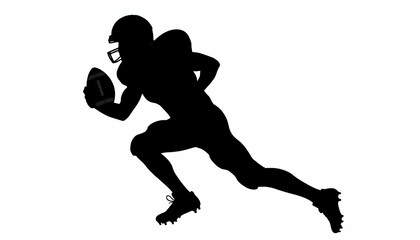 Fototapeta premium Shadow of rugby players on a white background