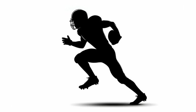 recommend clip art: Shadow of rugby players on a white background