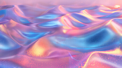 Obraz premium Colorful neon iridescent desert sand background. Generative AI.