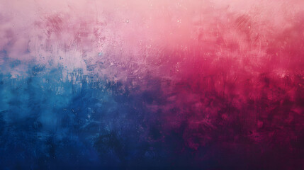 Obraz premium Colorful red and blue sunrise gradient noisy grain background texture. Generative AI.