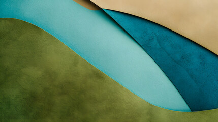 combining green, blue and brown colors background. Generative AI.