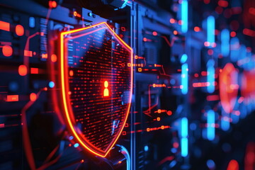 Obraz premium network computer security, internet data