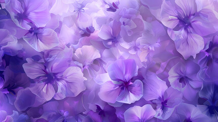 abstract violet blooms with deep purple tones and soft gradients. generative ai